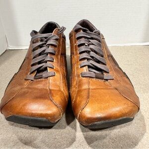 Diesel Men’s Auriga Brown Leather Lace Up Shoes Size 10